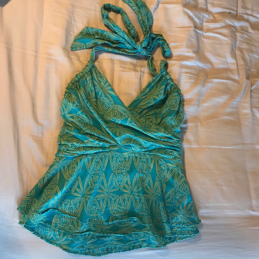 Anthropologie 100% cotton halter blouse